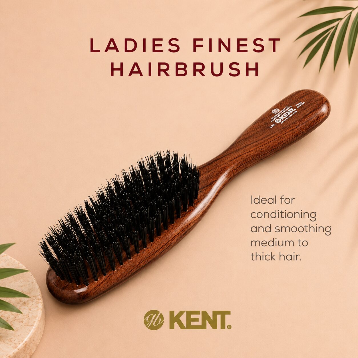 Kent Boar Bristle Hair Brush - Image 3